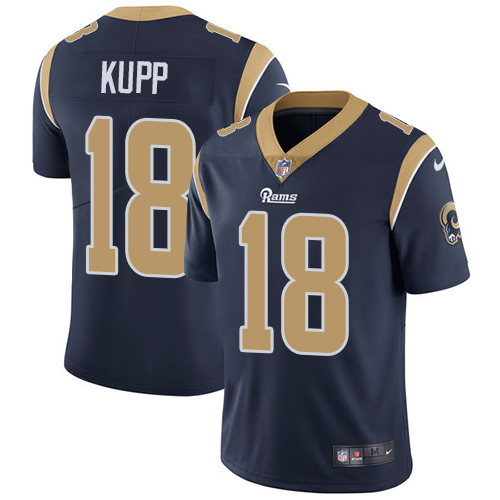 2019 Men Los Angeles Rams #18 Kupp dark blue Nike Vapor Untouchable Limited NFL Jersey